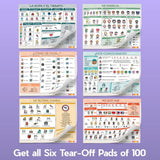 Dynamic Language Class Chat Mats Set of All 6 Tear-Off Pads of 100