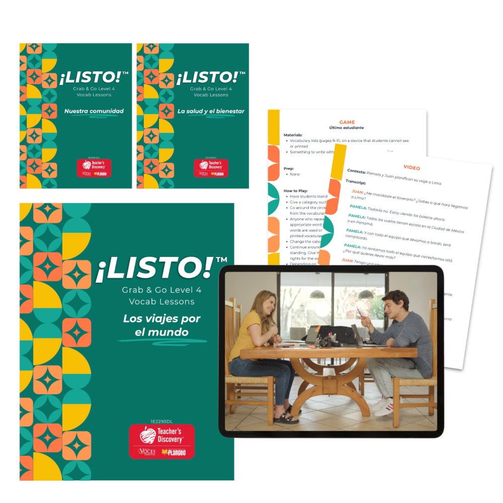 ¡Listo!™ Grab & Go Level 4 Vocab Lessons Set of 3 Downloads