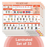 Dynamic Language Chat Mats Set of All 6 Laminated Sets of 33