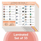 Dynamic Language Chat Mat Circumlocution Laminated Set of 33