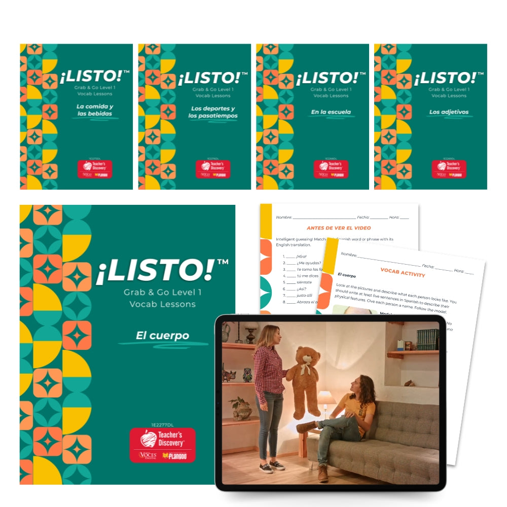 ¡Listo!™ Grab & Go Level 1 Vocab Lessons Set of 5 Downloads