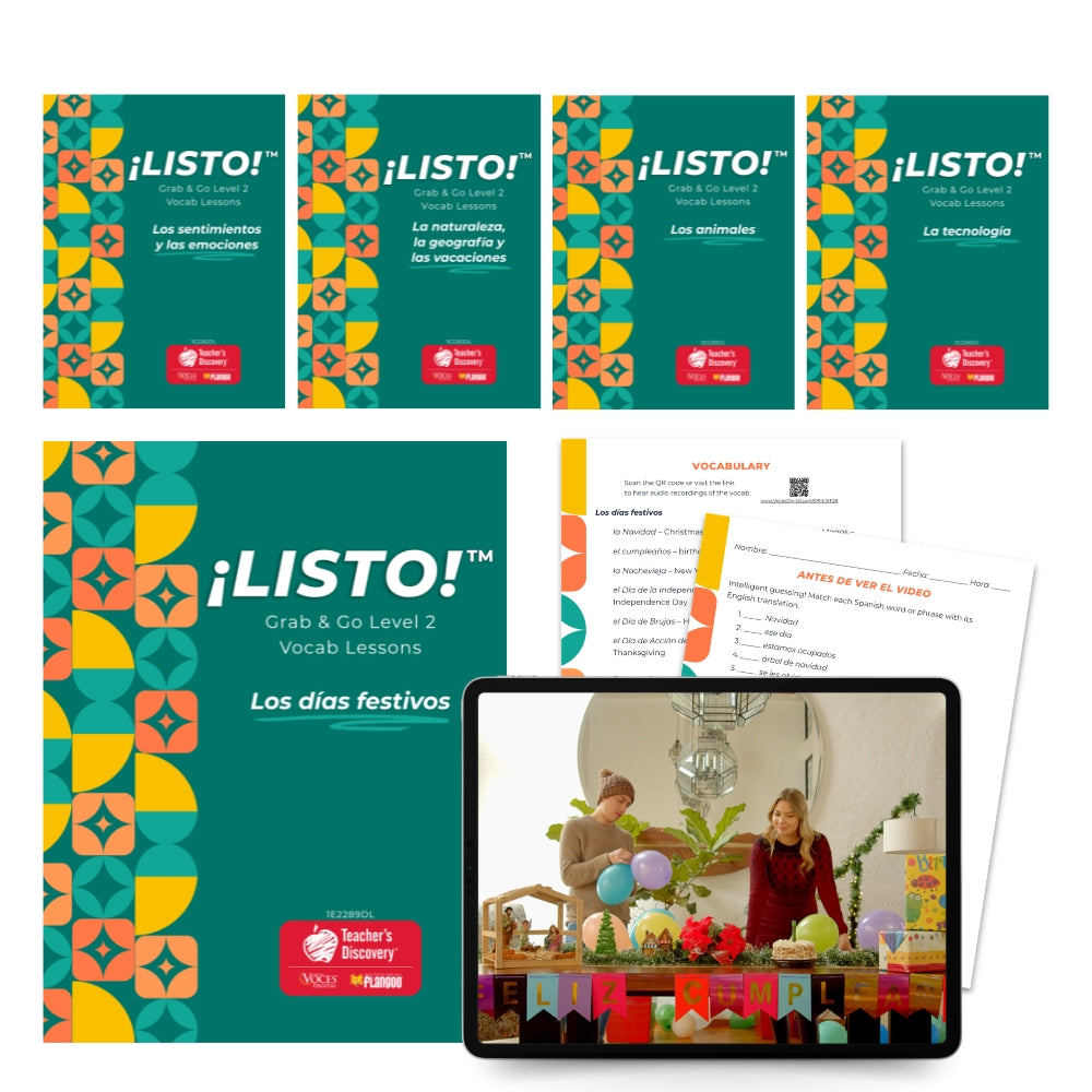 ¡Listo!™ Grab & Go Level 2 Vocab Lessons Set of 5 Downloads