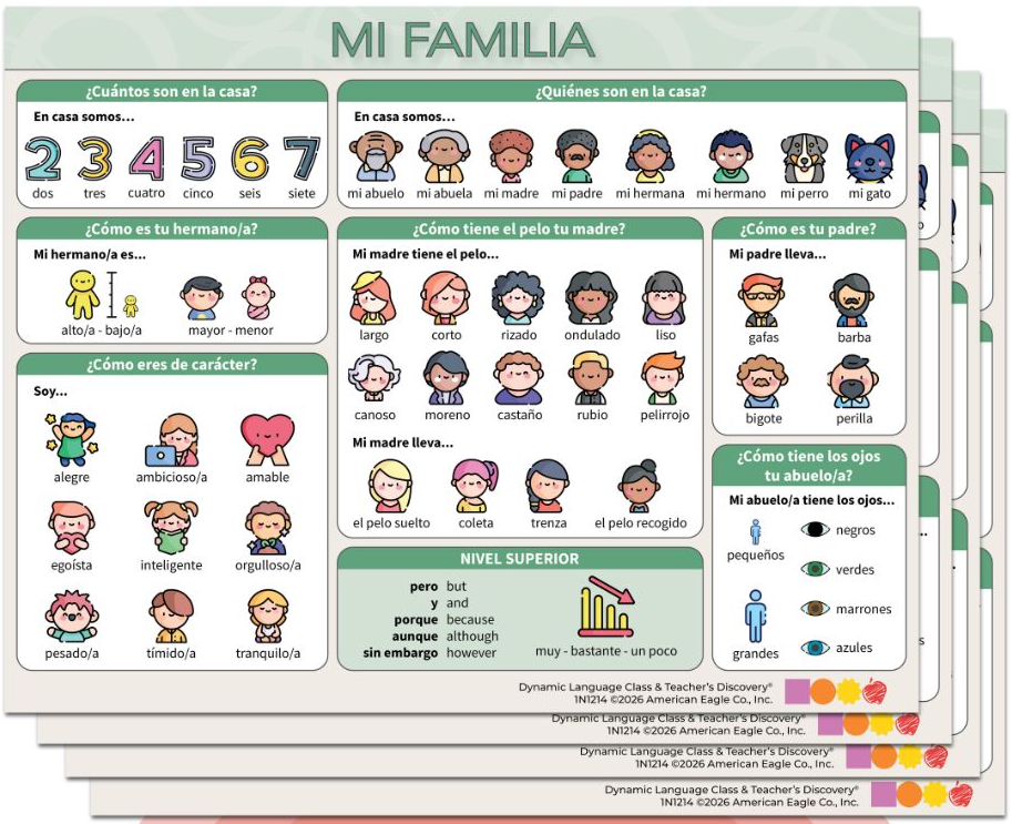 Dynamic Language Class Chat Mats Set of All 6