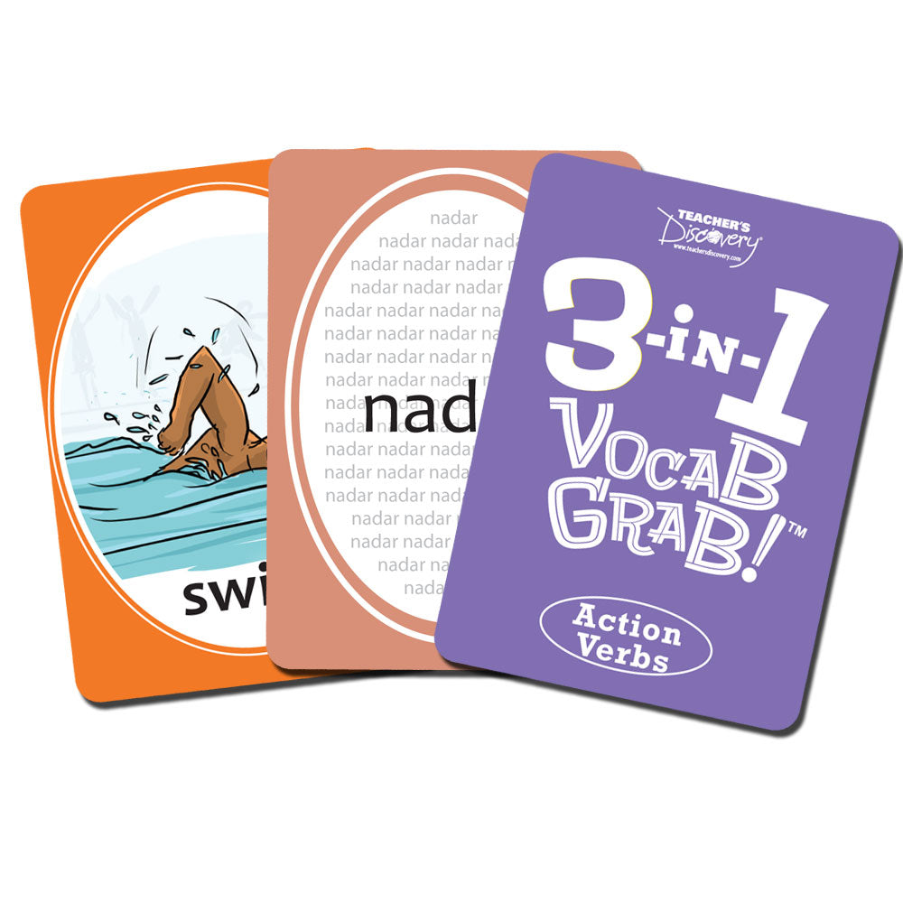 3-in-1 Spanish Vocab Grab Card Games