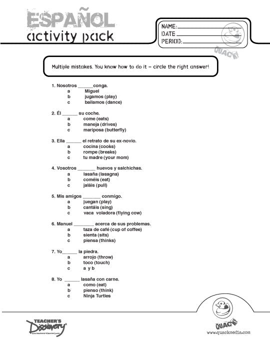 Quack!™ Action Verbs 2 Spanish Video