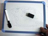 World Map Dry-Erase Board