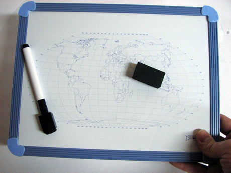 World Map Dry-Erase Board