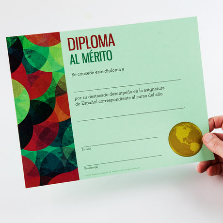 Modern Spanish Award Certificate