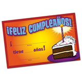 Spanish Birthday Certificates (Set of 36)