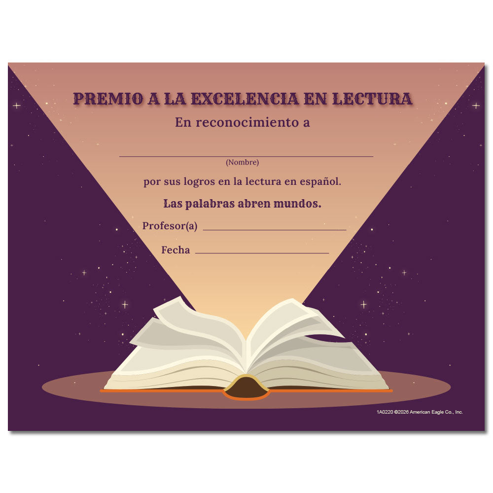 Spanish Reading Certificate Set of 15