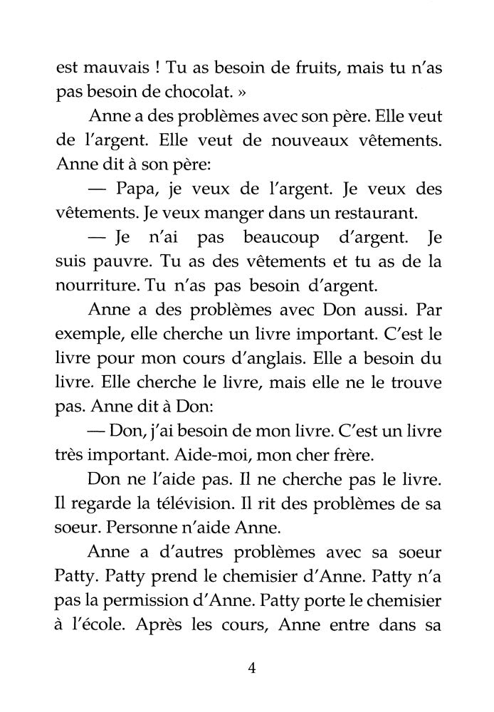 Pauvre Anne French Level 1 Reader