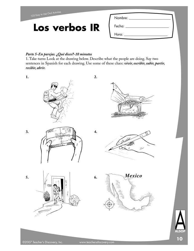 125 Easy to Use Oral Activities for First Year Spanish Book