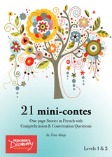 21 mini-contes - Level 1/2 - French Reader by Tom Alsop