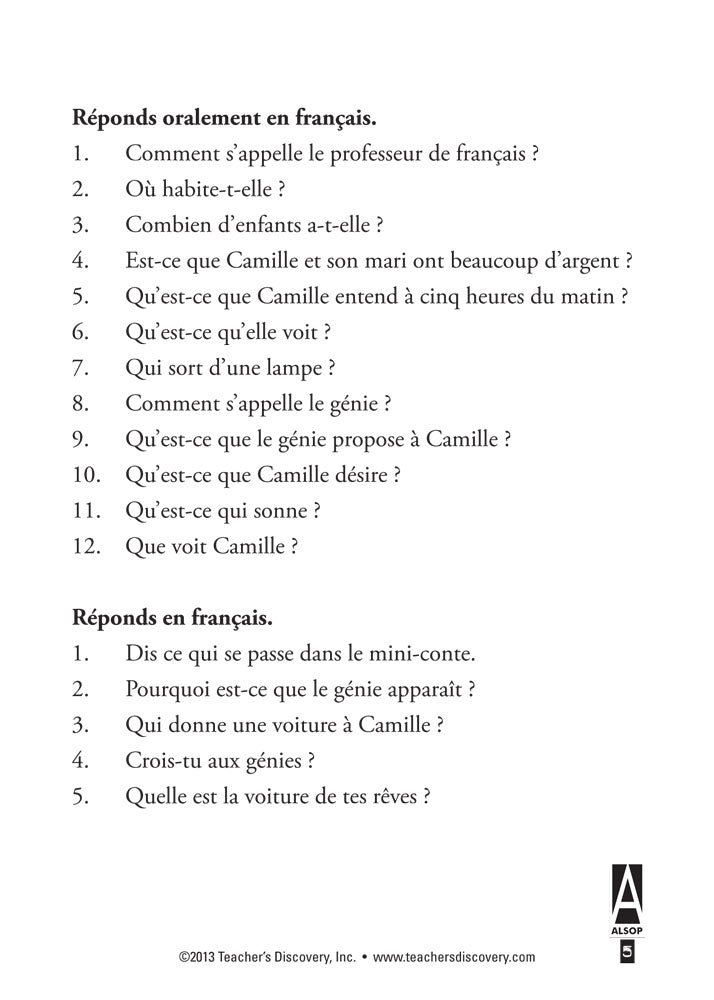 21 mini-contes French Level 1–2 Reader