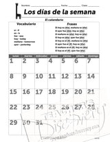 Super Value Days of the Week Lesson Spanish Download