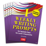 Weekly Writing Prompts for Spanish Level 1 Book