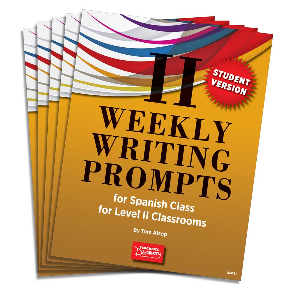 Weekly Writing Prompts for Spanish Level 2 Book