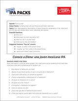 Elena Casa Novice-Mid Spanish IPA Pack - DIGITAL RESOURCE DOWNLOAD