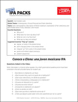 Elena Casa Intermediate-Low Spanish IPA Pack - DIGITAL RESOURCE DOWNLOAD