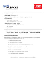 Khalil City Novice-Mid Spanish IPA Pack - DIGITAL RESOURCE DOWNLOAD