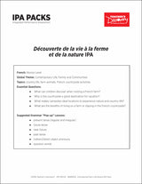 Découvertes de la vie à la ferme et de la nature Novice-Mid French IPA Pack - DIGITAL RESOURCE DOWNLOAD