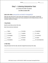 School Supplies Intermediate-Mid Spanish IPA Pack - DIGITAL RESOURCE DOWNLOAD