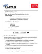 Environment Intermediate-Low Spanish IPA Pack - DIGITAL RESOURCE DOWNLOAD