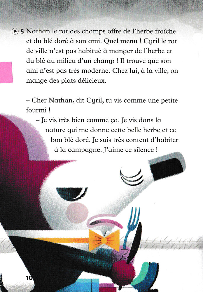 Le rat de ville et le rat des champs French Level 2 Reader