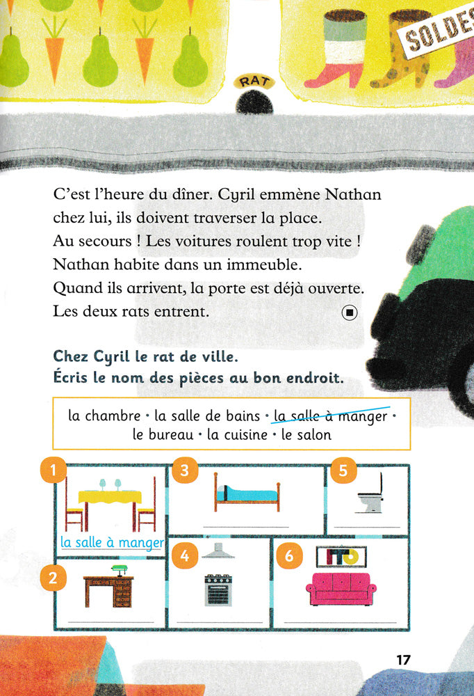 Le rat de ville et le rat des champs French Level 2 Reader