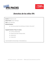 Derechos de niños Novice-Low Spanish IPA Pack - DIGITAL RESOURCE DOWNLOAD