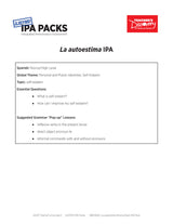 La autoestima Novice-High Spanish IPA Pack - DIGITAL RESOURCE DOWNLOAD