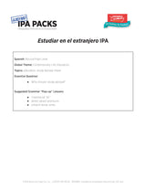 Estudiar en el extranjero Novice/High Spanish IPA Pack - DIGITAL RESOURCE DOWNLOAD