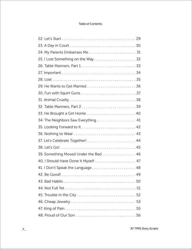 97 TPRS Story Scripts Book