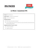 Le Maroc : la jeunesse Novice-High French IPA Pack - DIGITAL RESOURCE DOWNLOAD