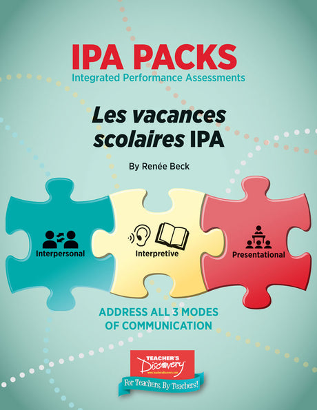 Les vacances scolaires Novice/High French IPA Pack - DIGITAL RESOURCE DOWNLOAD