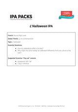 L'Halloween Novice/High French IPA Pack - DIGITAL RESOURCE DOWNLOAD