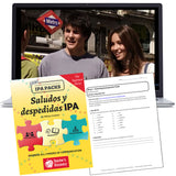 Saludos y despedidas: The Beginner Series Spanish IPA Pack - DIGITAL RESOURCE DOWNLOAD