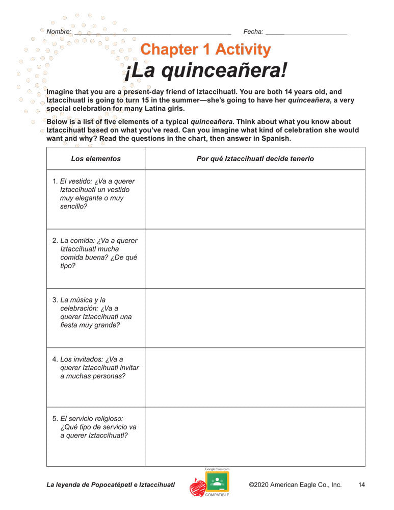 La leyenda de Popocatépetl e Iztaccíhuatl Spanish Level 1 Acquisition™ Reader