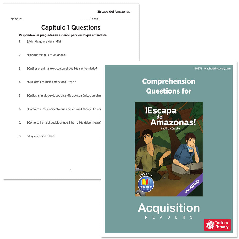 ¡Escapa del Amazonas! Spanish Level 1 Acquisition™ Reader