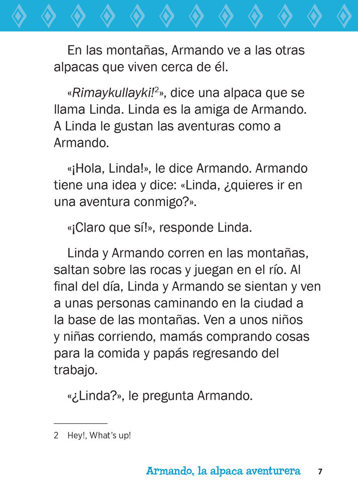 Armando, la alpaca aventurera Spanish Level 1 Acquisition™ Reader