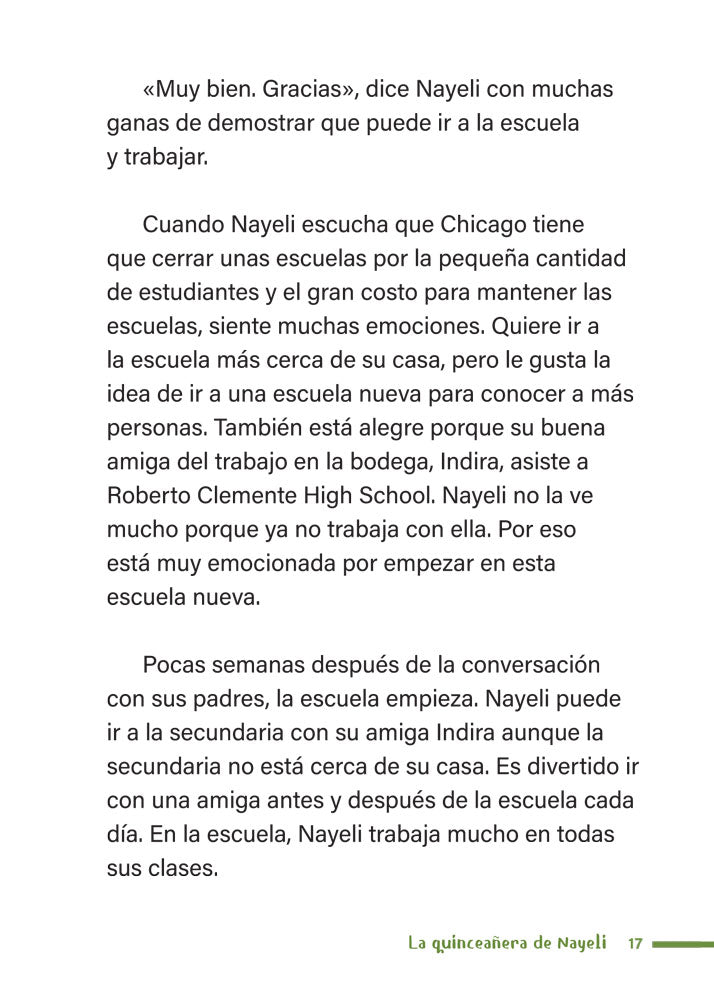 La quinceañera de Nayeli Spanish Level 2 Acquisition™ Reader