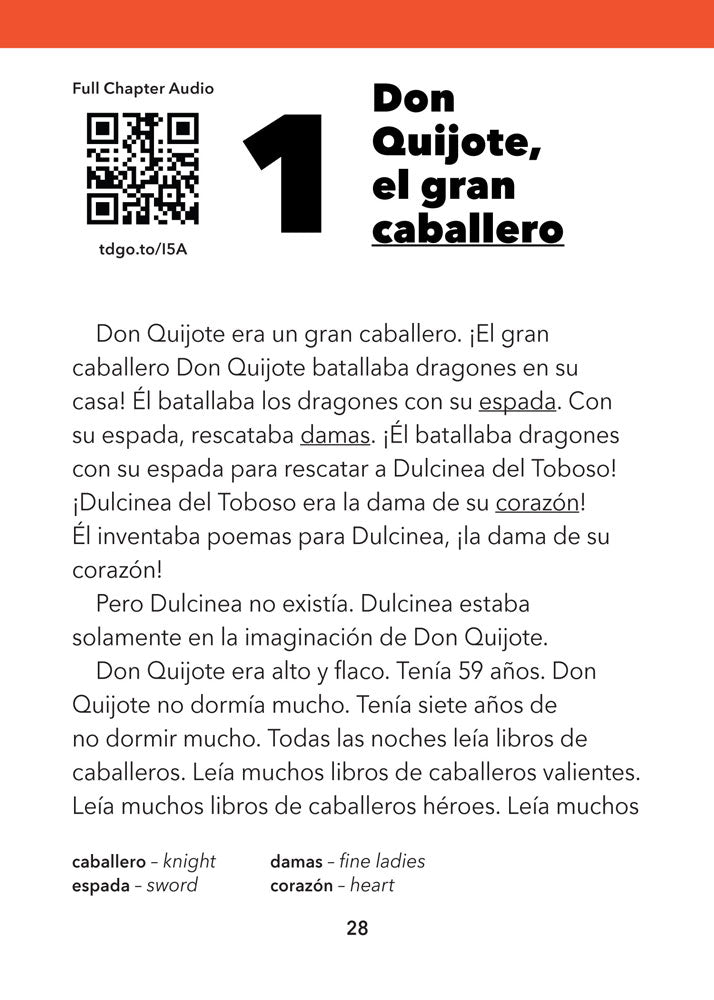 Don Quijote Spanish Level 1–2 Enhanced® Reader