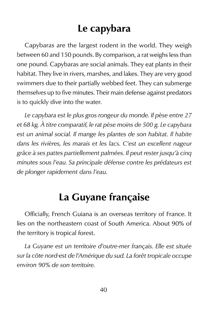 Le capybara botté French Level 1 Reader