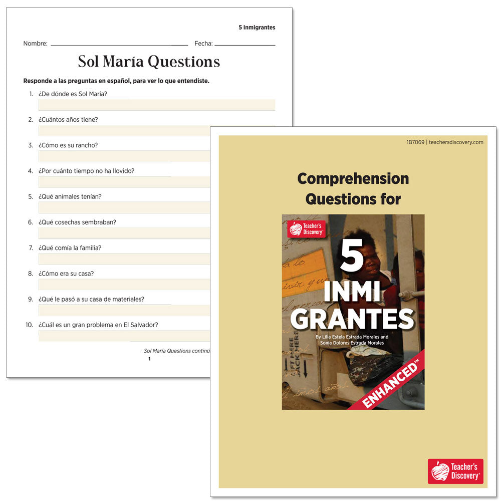 5 inmigrantes Spanish Level 3 Enhanced® Reader