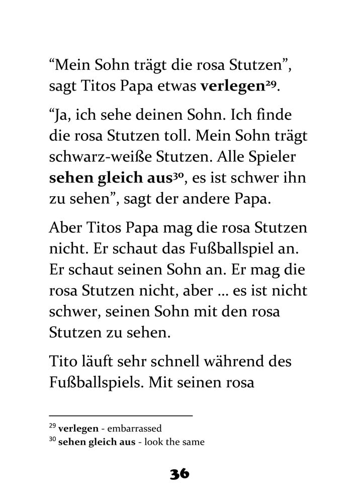 Die Stutzen von Tito German Level 1 Reader