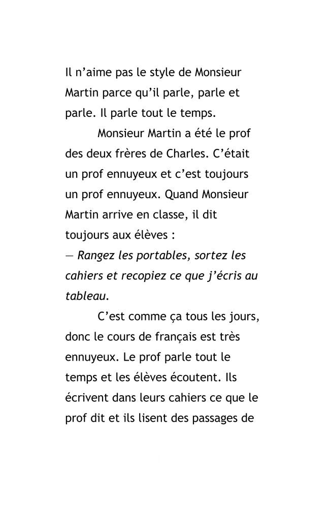 La classe des confessions (Part 1) French Level 1 Reader