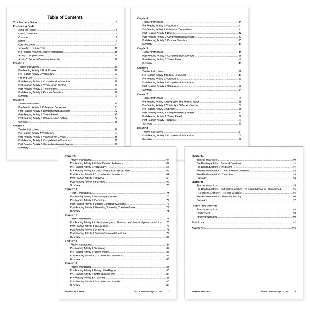 Secretos de la Selva Spanish Level 3 Acquisition Reader