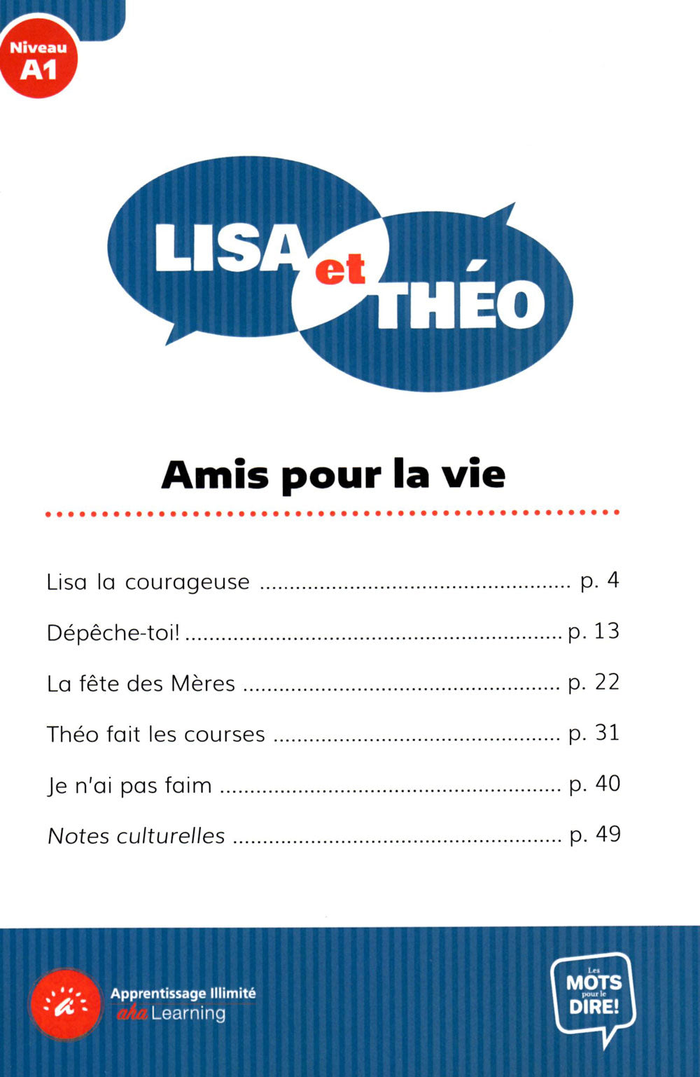 Lisa et Théo - Amis pour la vie Level A1 French Reader