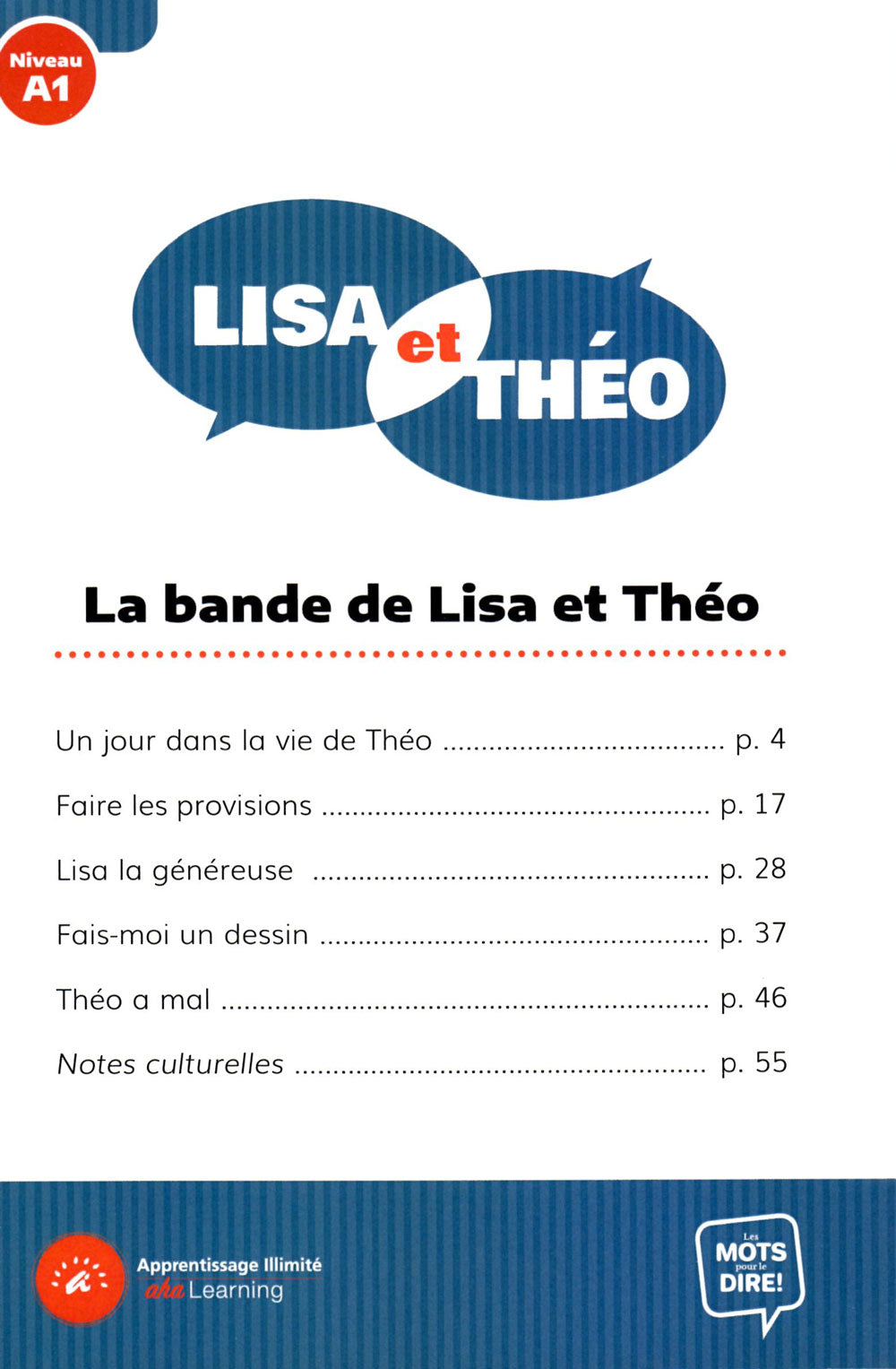 Lisa et Théo - La bande de Lisa Level A1 French Reader