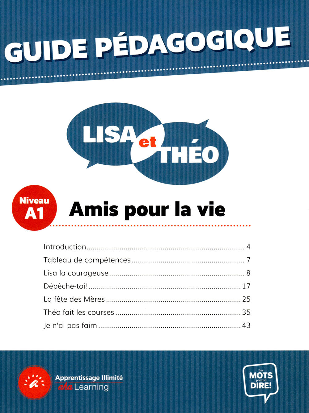 Lisa et Théo - Amis pour la vie Teacher's Guide